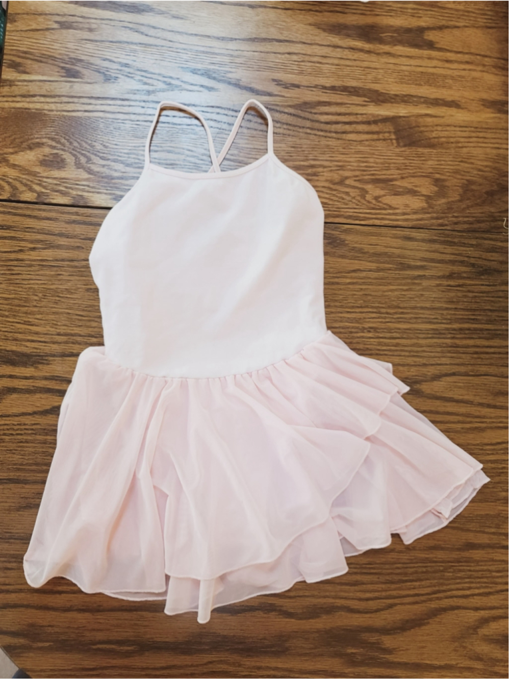 MdnMd Pink Ballet Dance Dress Attached Skirt Leotard Girls Size 12 14 Tag 160